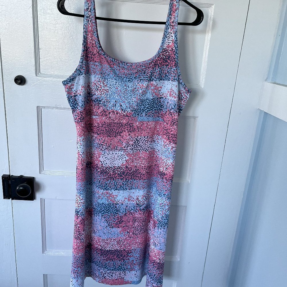Columbia PFG Dress, Omni-Freeze Fabric, Blue and Pink Size XL